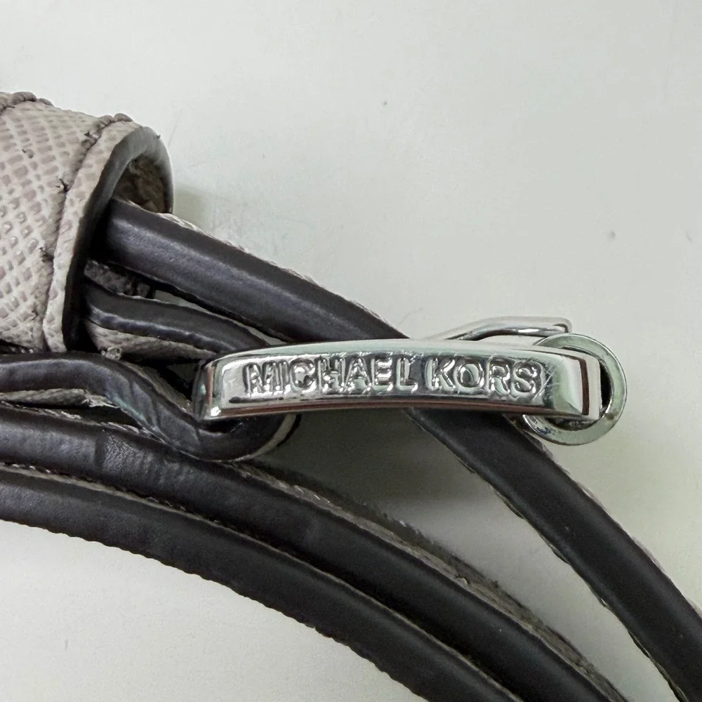 Michael Kors Handbag Strap Womens Gray Saffiano Leather Adjustable Classic 48in